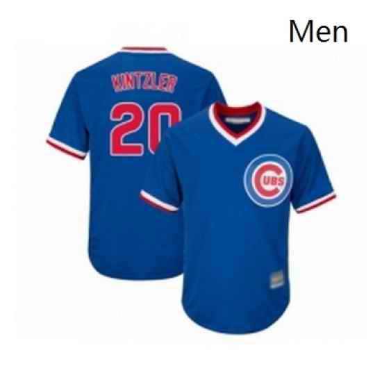 Mens Chicago Cubs 20 Brandon Kintzler Replica Royal Blue Cooperstown Cool Base Baseball Jersey